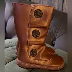 Livie & Luca Metallic Brown Kids Boots